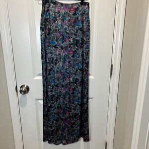 BCBGeneration Womens Maxi Skirt Abstract Brushstroke Print Multicolor Size 2